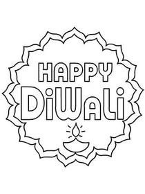 Happy Diwali Coloring Card