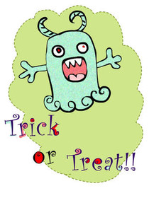 Trick or Treat Monster Card