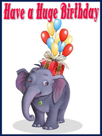 Huge Birthday Elephant Celebration