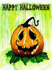 Happy Halloween Pumpkin Greeting Card
