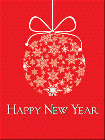 Happy New Year Snowflake Ornament