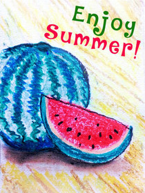 Enjoy Summer Watermelon Greeting Card
