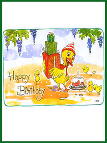 Happy Birthday Rooster Card