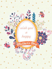 Wish You Happy Mother's Day Floral Card