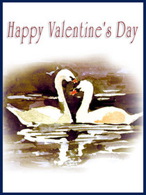 Swan Love Valentine's Day Card