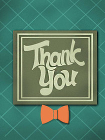 Thank You Card with Bow Tie