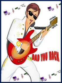 Dad You Rock Guitar Greeting Card
