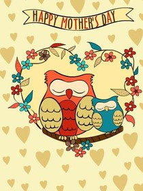 Happy Mother's Day Owl Card