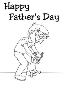 Father's Day Tool Time Coloring Card