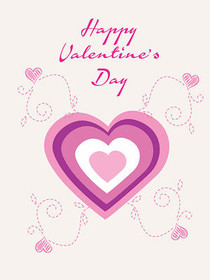 Happy Valentine's Day Nested Hearts