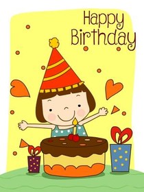 Happy Birthday Child in Cake