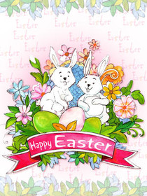 Happy Easter Bunny Greeting Card
