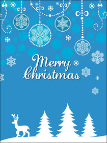 Blue Winter Wonderland Christmas Card