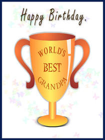 World's Best Grandpa Birthday Trophy