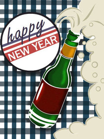 Happy New Year Champagne Celebration