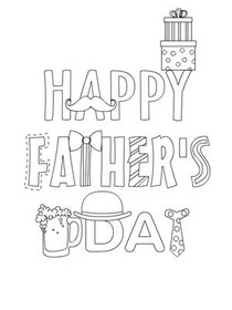 Happy Father's Day Coloring Card