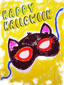 Happy Halloween Cat Mask