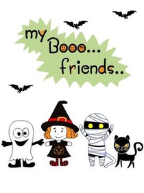 Booo Friends Halloween Card