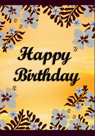 Happy Birthday Floral Gold