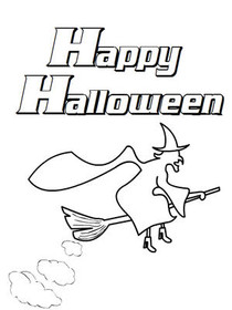 Happy Halloween Witch Greeting Card