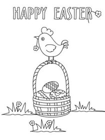 Happy Easter Chick and Basket