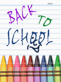 Back to School Crayon Card