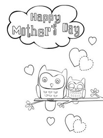 Happy Mother's Day Owl Family