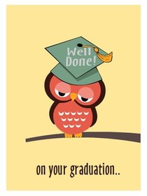 Well Done Owl Graduation Card