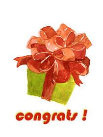 Congrats Gift Box Greeting Card
