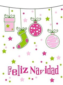 Feliz Navidad Christmas Ornaments Card