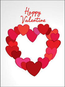 Happy Valentine Heart Circle Card