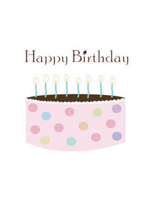 Happy Birthday Cake with Candles