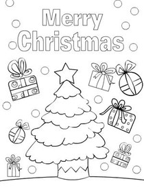 Merry Christmas Coloring Page