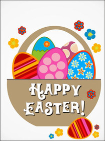 Happy Easter Basket Greeting Card