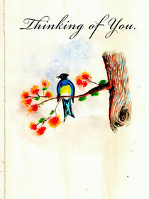 Thinking of You Bird Card