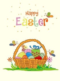Happy Easter Basket Greeting Card