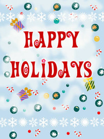 Happy Holidays Festive Greeting Card