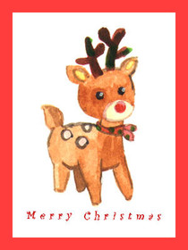 Cheerful Reindeer Christmas Card