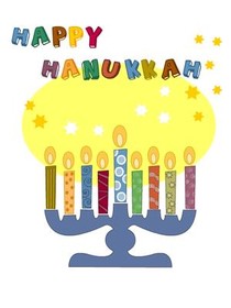 Happy Hanukkah Menorah Card
