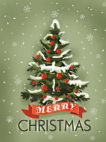 Classic Christmas Tree Greeting Card