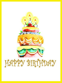 Golden Birthday Cake Celebration