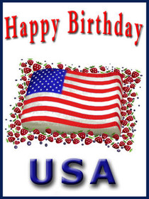 USA Happy Birthday Greeting Card