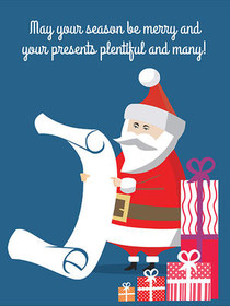 Merry Santa Christmas Greeting Card
