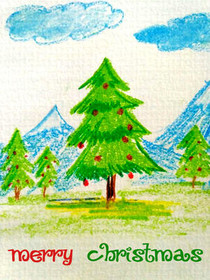 Merry Christmas Forest Scene