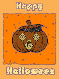 Happy Halloween Pumpkin Greeting Card