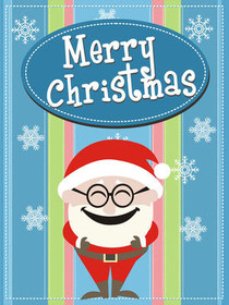 Cheerful Santa Christmas Greeting Card