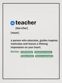 Teacher Definition Appreciation Card