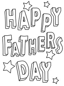 Happy Father's Day Coloring Card