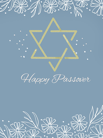 Happy Passover Star Card