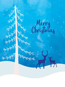 Merry Christmas Reindeer Card